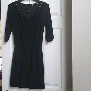 WHBM little back dress with gold accents